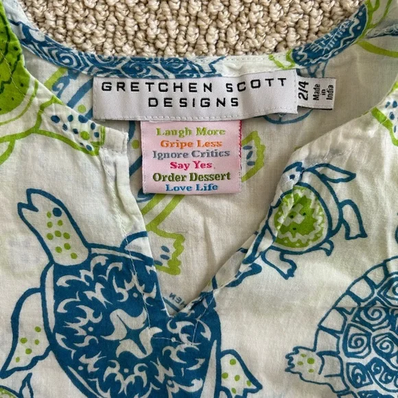 Cute Turtle Pattern Swim Coverup - Picture 2 of 2